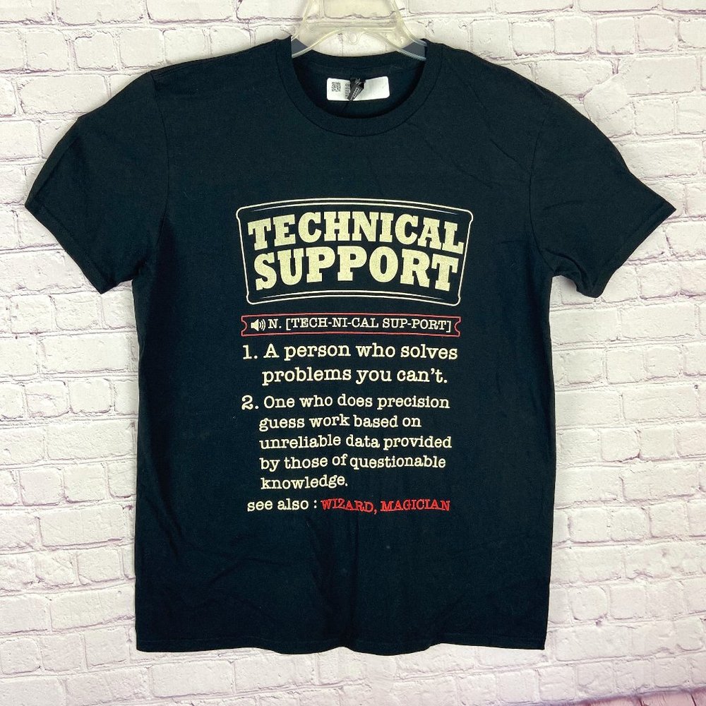 Apparel Men's Black Short Sleeve and Crewneck Graph Tee. Size: Large - Picture 1 of 7